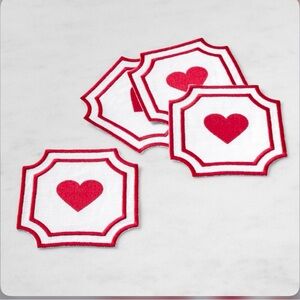 Williams Sonoma Cartouche Heart Coasters - Thumbnail 2